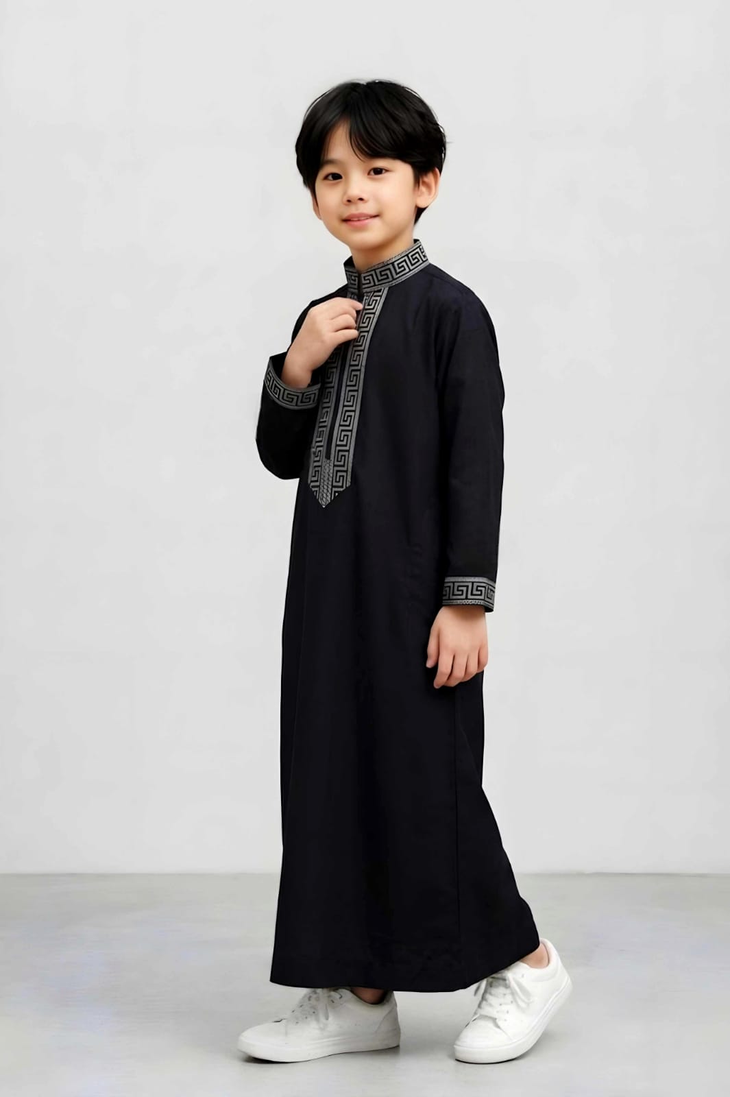 عبايه تركي اطفال ياقه